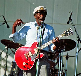 A performance late in his career, still with a red Gibson 335.