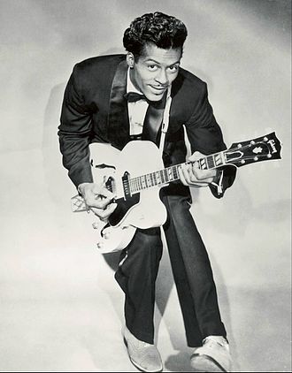 Chuck Berry, the man and his guitar.