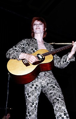 David Bowie in his glam rock mode.