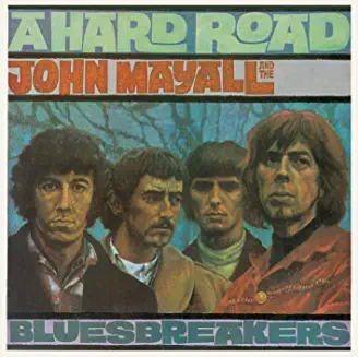 The "Hard Road" album, showing Peter Green on the left. Cover painting by John Mayall.
