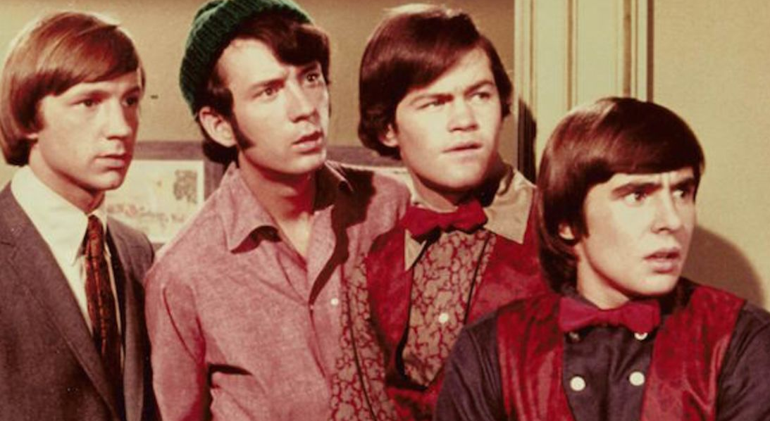 The Monkees, a scene from their TV show/  Peter Tork. Mike Nesmith, Mickey Dolenz and Davey jones