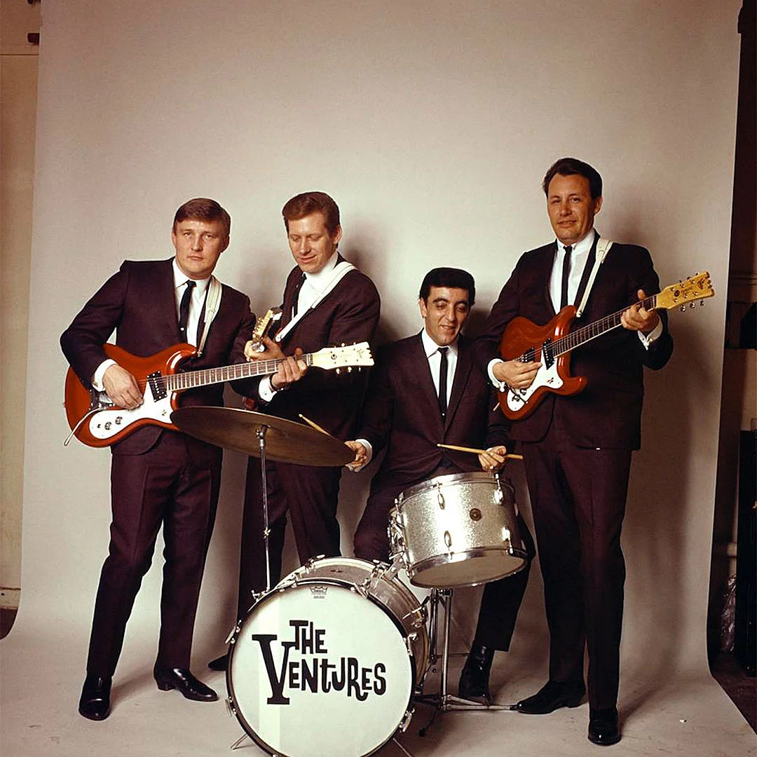 The Ventures were one of the first instrumental bands, having a great influence on The Shadows, The Surfaries, The Champs, and The Astronauts.